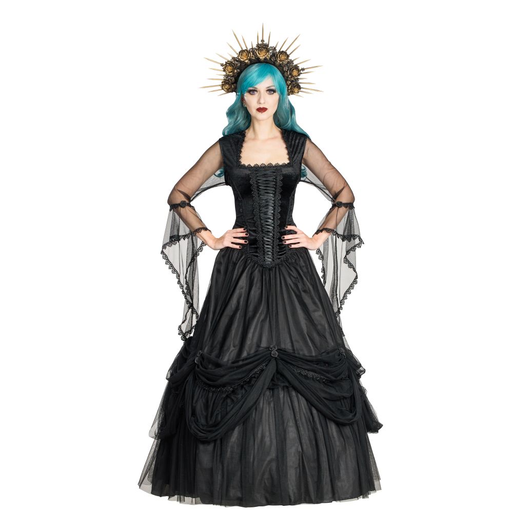 Sinister - 1276 Maxi lange jurk - Zwart